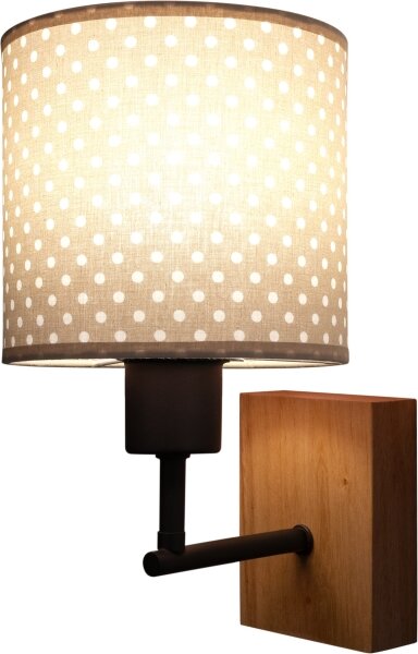 Brilagi - Lampada da parete BOBO WOOD 1xE27/25W/230V rovere/nero/beige/a pois