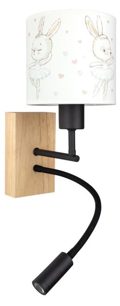 Brilagi - Lampada LED flessibile BOBO WOOD 1xE27/25W/230V + LED/3W rovere/nero/bianco/regale