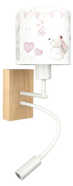 Brilagi - Lampada LED Flex. BOBO WOOD 1xE27/25W/230V + LED/3W rovere/bianco/crema./regale