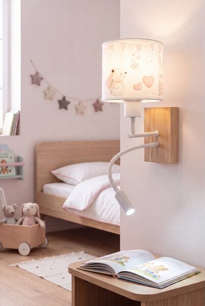 Brilagi - Lampada LED Flex. BOBO WOOD 1xE27/25W/230V + LED/3W rovere/bianco/crema./regale
