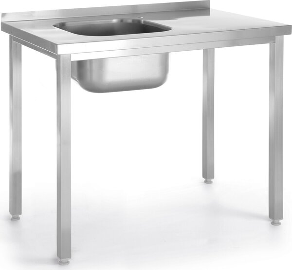 Lavabo con una vasca a sinistra Budget Line STAL 1000 x 600 x 850 cm - Hendi 816790