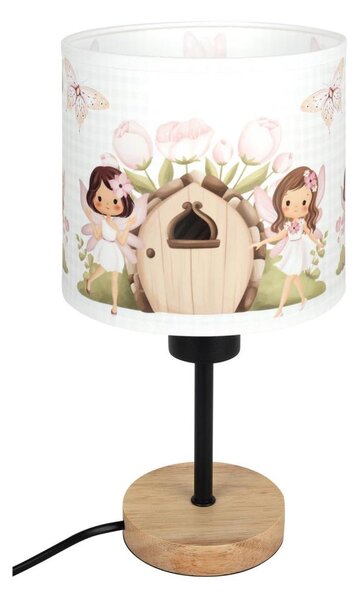 Brilagi - Lampada da tavolo BOBO WOOD 1xE27/25W/230V rovere/nero/bianco/rosa/fate
