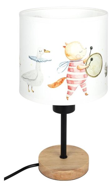 Brilagi - Lampada da tavolo BOBO WOOD 1xE27/25W/230V rovere/nera/bianca/animaletti