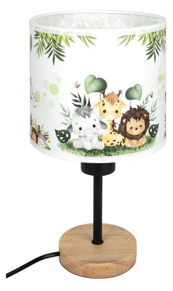 Brilagi - Lampada da tavolo BOBO WOOD 1xE27/25W/230V rovere/nero/bianco/verde/giungla