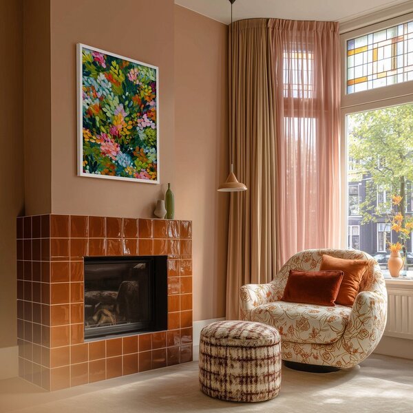 Dipinto stampato con cornice inclusa 50x70 cm Vivid Meadow – Styler