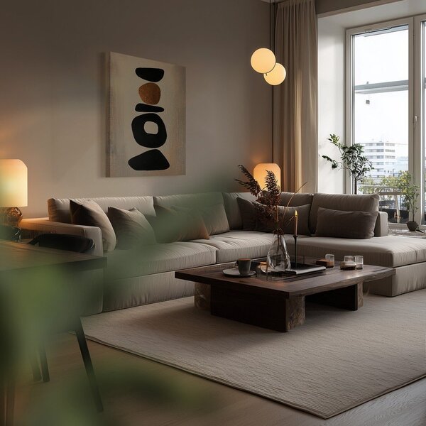 Dipinto stampato dipinto su tela 70x100 cm Stones – Styler