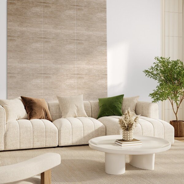 Set di pannelli acustici in tessuto 2 pz 60x60 cm Travertine II – Styler