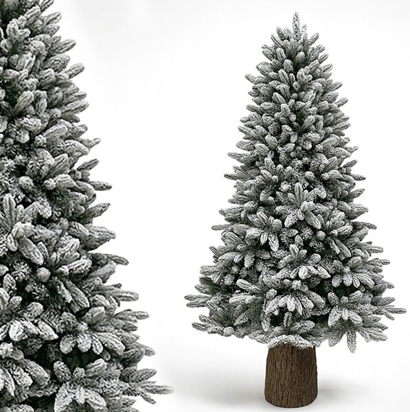Albero di Natale Royal 210 cm Innevato Base Troco Realistica 1324 Punte Foltissimo