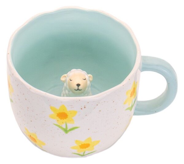 Tazza blu e color crema in porcellana 350 ml Surprise Sheep – Sass & Belle