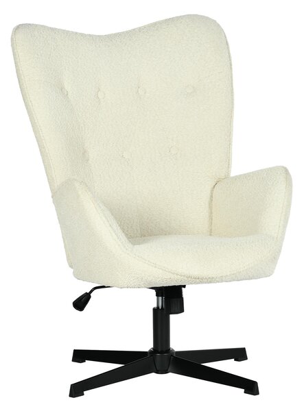Meubles Cosy: sedia da ufficio girevole e regolabile con braccioli, poltrona reclinabile in tessuto ciniglia beige – FUCHS