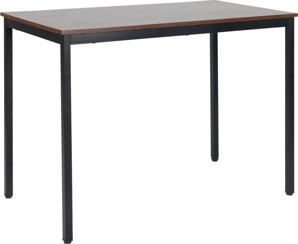Tavolo da pranzo Relaxdays, per 4 persone, tavolo da cucina L x P x A: 76 x 110 x 60 cm, sala da pranzo e cucina, tavolo, carico massimo 80 kg, marrone/nero