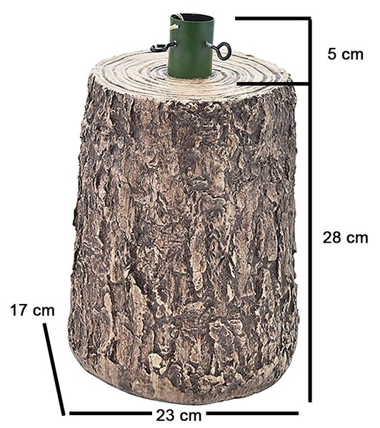 Base Supporto Albero di Natale Tronco Natalizio Attacco Universale Altezza 33 cm