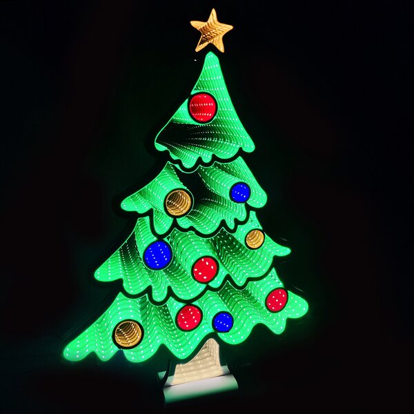 Albero di Natale Infinity 60 cm Addobbo Luminoso Decorazione LED Natalizia