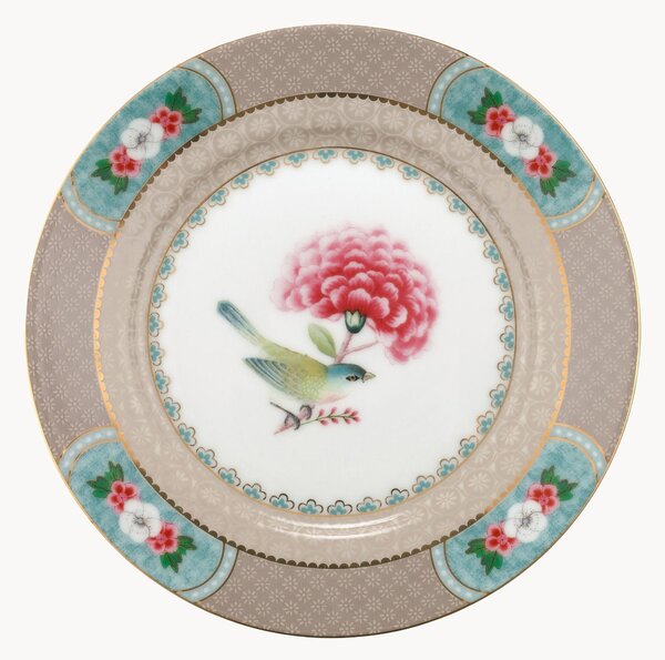 Set di 6 piatti da dessert in porcellana Blushing Birds
