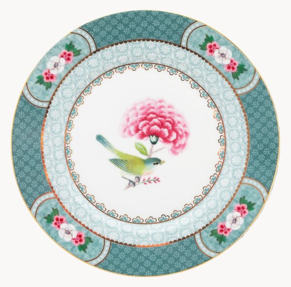 Set di 6 piatti da dessert in porcellana Blushing Birds