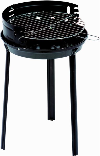Griglia rotonda in legno per barbecue, regolabile, diametro 37 cm
