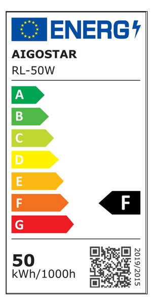 Lampione stradale Led Slim 50W Grigio IP65 Bianco freddo 6500K Aigostar