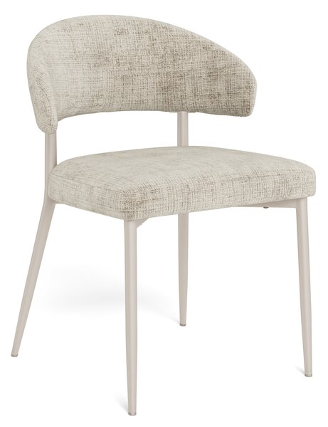 IRIS Beige (tessuto Juto 4)/telaio beige-grigio (Cashmere) - MODERNA SEDIA IMBOTTITA PER SALONE /SOGGIORNO IN STILE BOHO