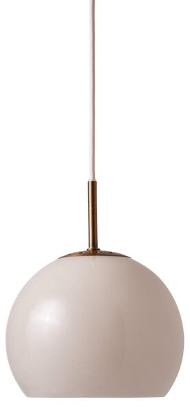 Lampada a sospensione Frandsen Ball, grigio sabbia, 18 cm