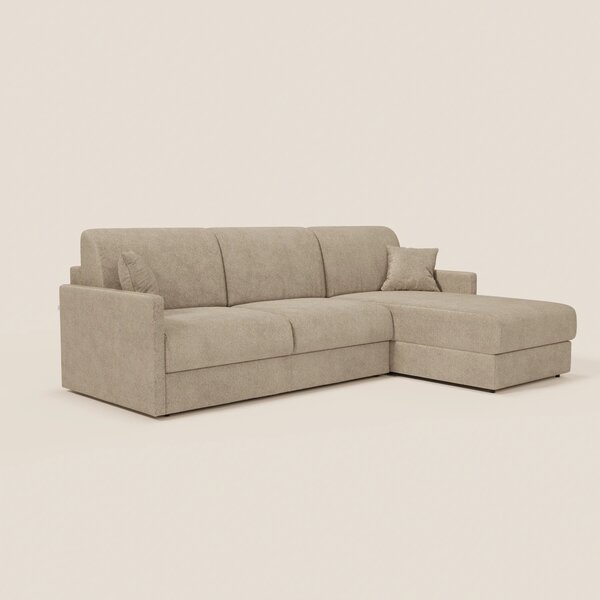 TOMMY Divano Letto con penisola contenitore - design minimal e sfodera