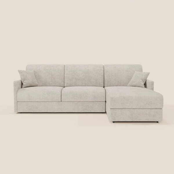 TOMMY Divano Letto con penisola contenitore - design minimal e sfodera