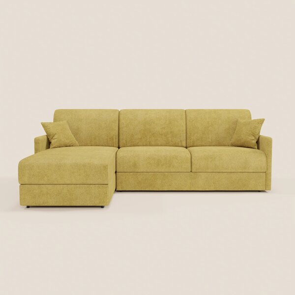 TOMMY Divano Letto con penisola contenitore - design minimal e sfodera