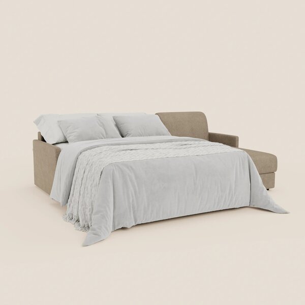 TOMMY Divano Letto con penisola contenitore - design minimal e sfodera