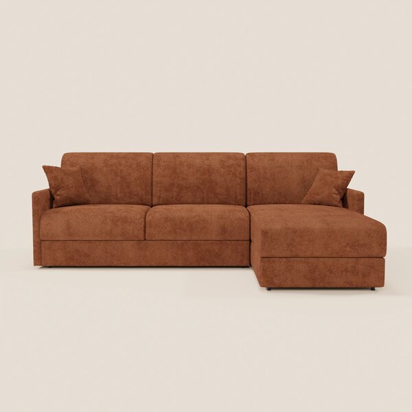 TOMMY Divano Letto con penisola contenitore - design minimal e sfodera