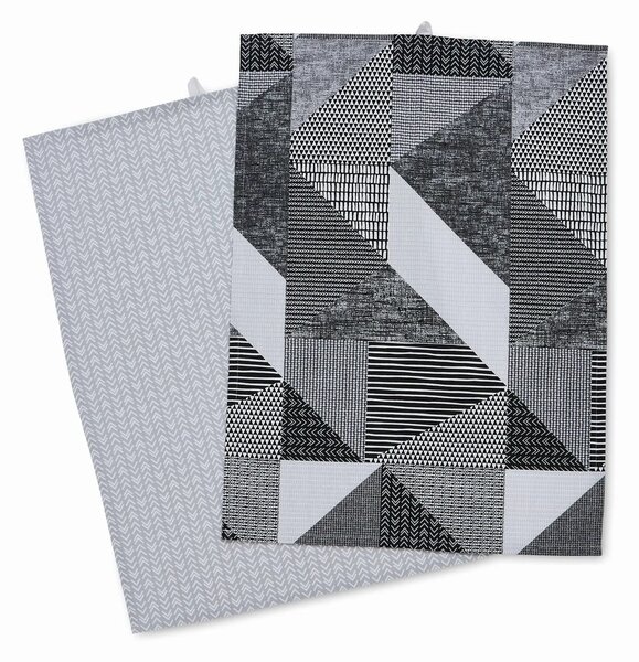 Set di strofinacci in cotone 2 pz 50x70 cm Larsson Geo – Catherine Lansfield