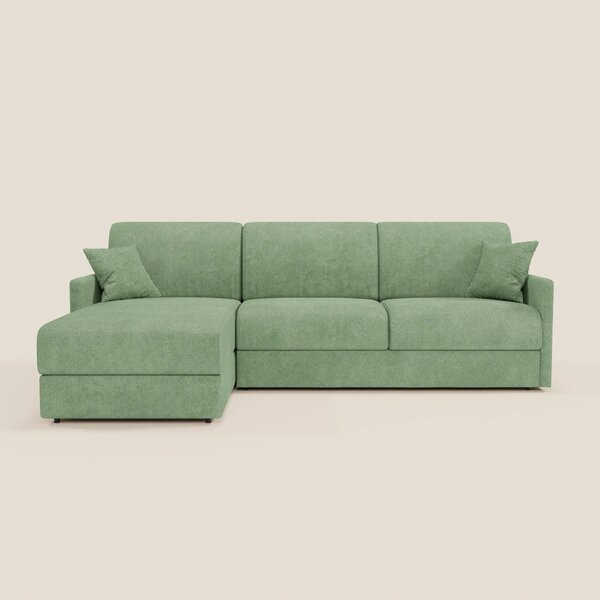 TOMMY Divano Letto con penisola contenitore - design minimal e sfodera