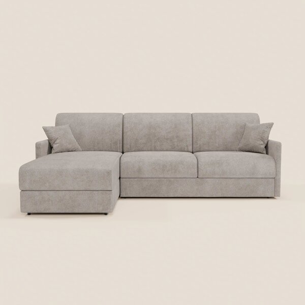 TOMMY Divano Letto con penisola contenitore - design minimal e sfodera