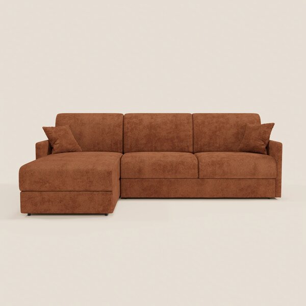 TOMMY Divano Letto con penisola contenitore - design minimal e sfodera