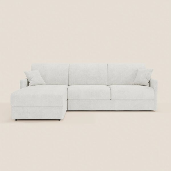 TOMMY Divano Letto con penisola contenitore - design minimal e sfodera