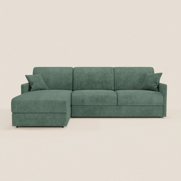 TOMMY Divano Letto con penisola contenitore - design minimal e sfodera