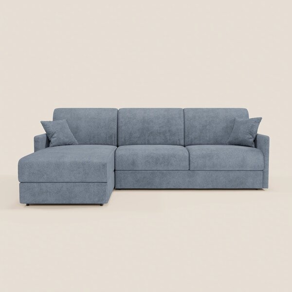 TOMMY Divano Letto con penisola contenitore - design minimal e sfodera
