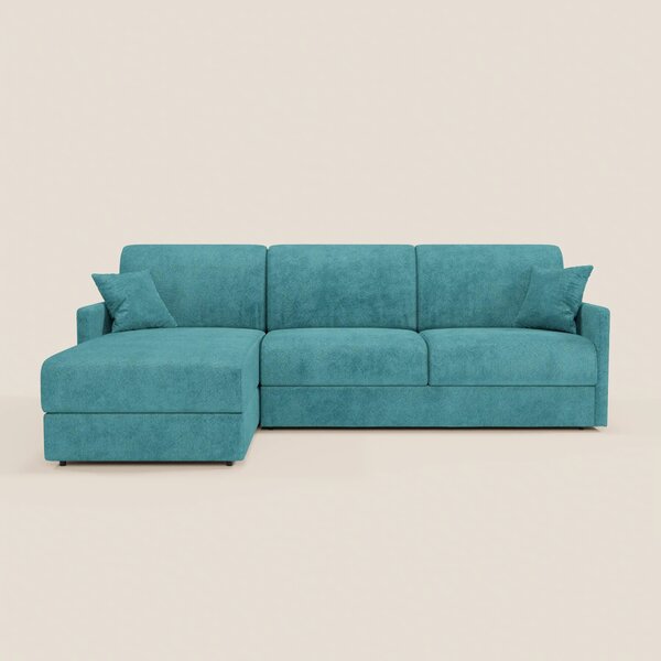 TOMMY Divano Letto con penisola contenitore - design minimal e sfodera