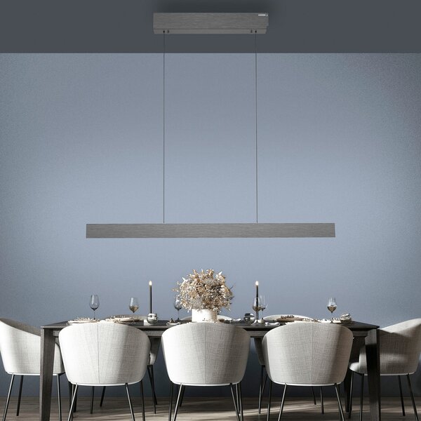 Lampada a sospensione PURE, PURE E-Motion, dimmerabile, Grigio, Soggiorno, Metallo, Moderno