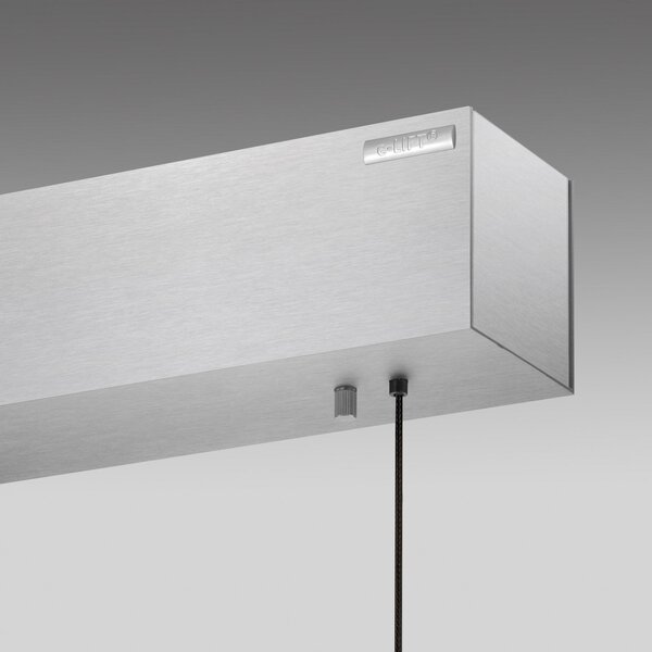 Lampada a sospensione PURE, PURE E-Motion, dimmerabile, Grigio, Soggiorno, Metallo, Moderno