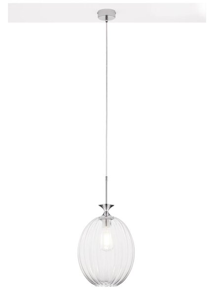 Jupiter 2179 - Lampada a sospensione con cavo ORIA 1xE27/15W/230V cromo lucido
