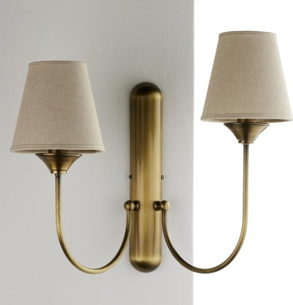 Jupiter 2168 - Lampada da parete TILIA 2xE14/11W/230V bronzo/beige