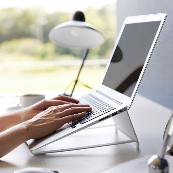 Supporto per laptop bianco in metallo Tower – YAMAZAKI
