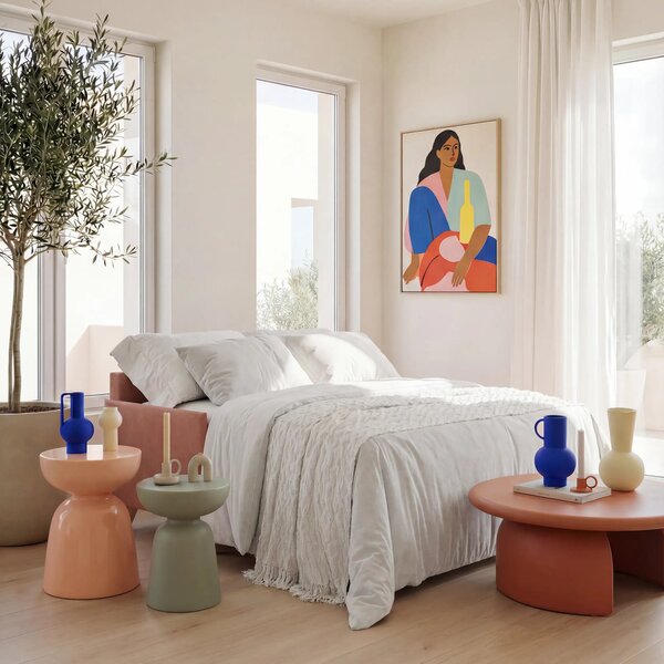 Sole divano letto matrimoniale design compatto - poggiatesta reclinabi