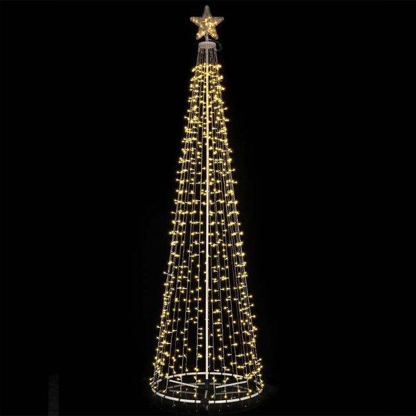 Albero Natale Luminoso Colore Bianco Caldo 753 LED 280 cm Decorazione per Esterno