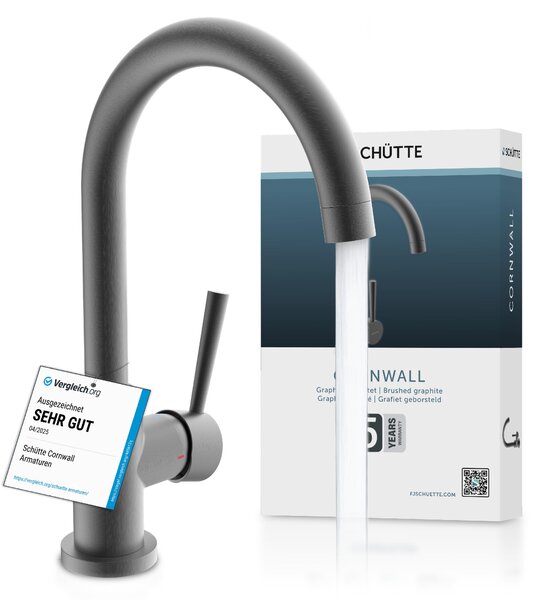 79162U CORNWALL, miscelatore per lavello, finitura grafite spazzolata