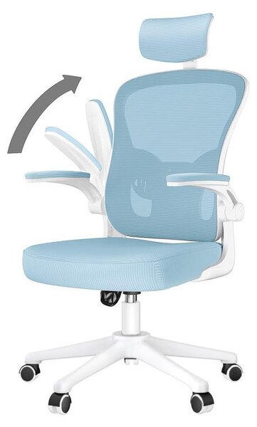 Sedia da ufficio ergonomica, sedia da scrivania regolabile in altezza, sedia da scrivania con braccioli ribaltabili, sedia girevole, sedie da ufficio con funzione oscillante, fino a 150 kg