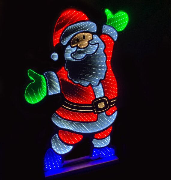 Babbo Natale Infinity 60 cm Addobbo Luminoso Decorazione LED Natalizia