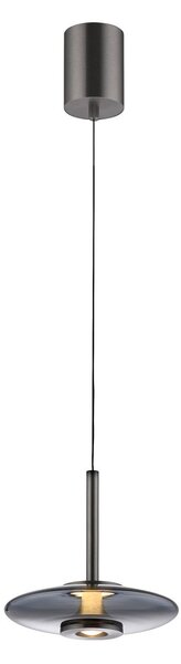 Lampada a sospensione PURE, Vitrum, dimmerabile, Grigio, Soggiorno, Vetro, Moderno