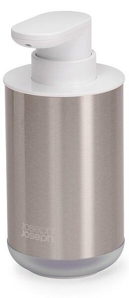 Dispenser per sapone argentato in acciaio inox 300 ml Duo Steel – Joseph Joseph