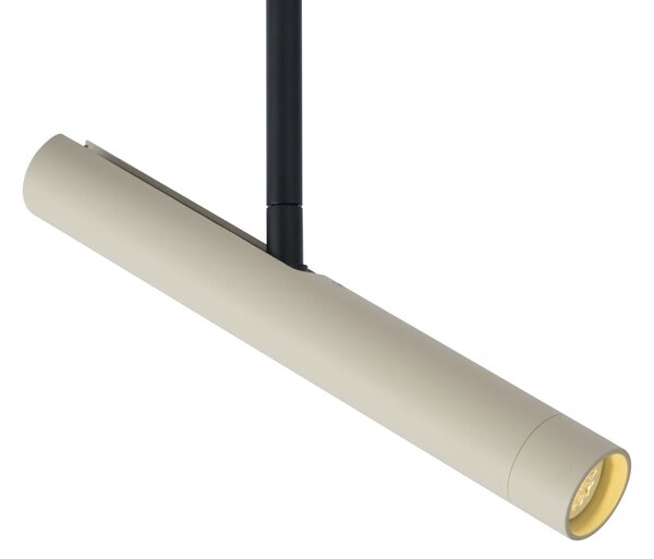 Faretto moderno beige e nero per sistema a binario monofase - Slimline Avery