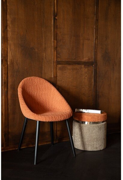 Sedia da pranzo arancione in imbottito Fenna – Dutchbone
